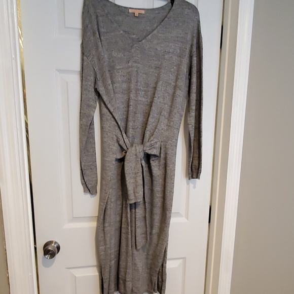 NEW GIBSON LATIMER TIE WAIST SWEATER DRESS - Picture 4 of 6